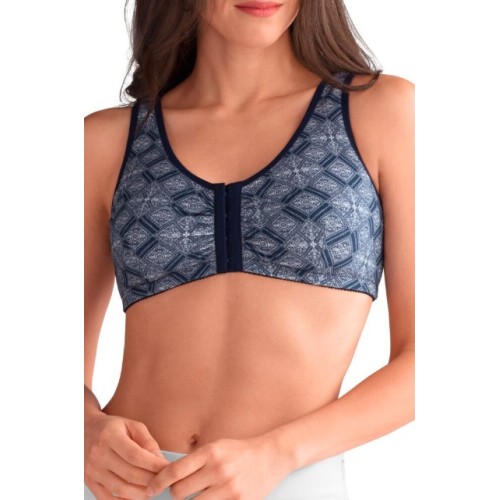 Бюстгальтер послеоперационный Amoena Frances 2128, Синий/белый Бюстгальтер послеоперационный Amoena Frances 2128, Синий/белый