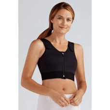 Компрессионная майка с застежкой спереди, на молнии Amoena Patricia 2863 N черная