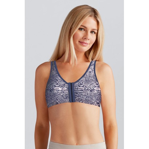 Бюстгальтер послеоперационный Amoena Frances 2128, синий питон Бюстгальтер послеоперационный Amoena Frances 2128, синий питон