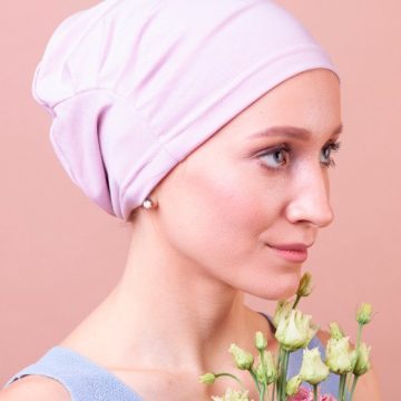 Модель Комфорт 5006-о-pink, головной убор после химиотерапии